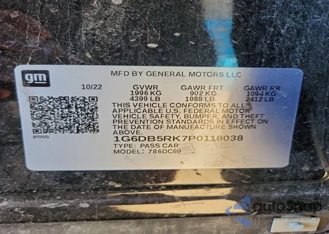 2023 Cadillac Ct4 Premium Luxury z USA, uszkodzony, nr VIN 1G6DB5RK7P0118038